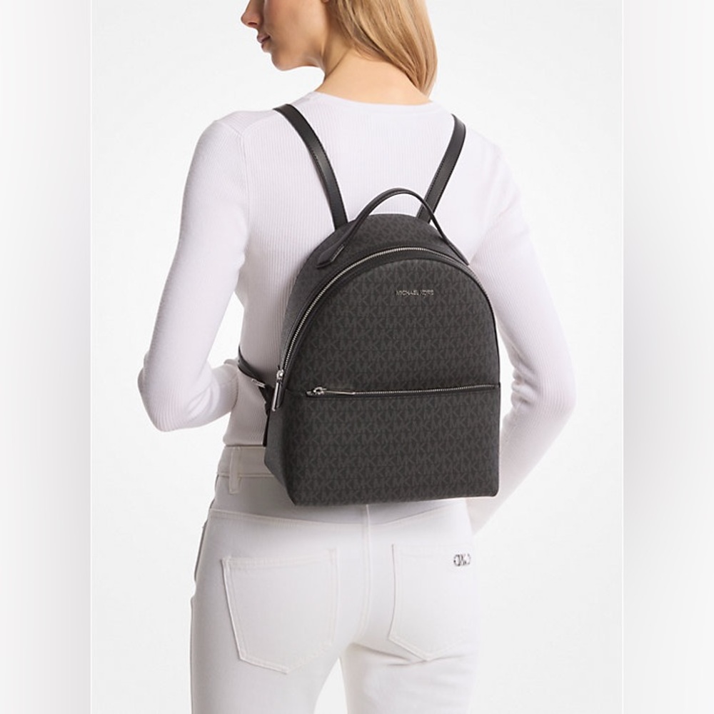 MICHAEL KORS SHEILA MEDIUM SIGNATURE LOGO BACKPACK (NEW WITHOUT TAGS) - Picture 7 of 7